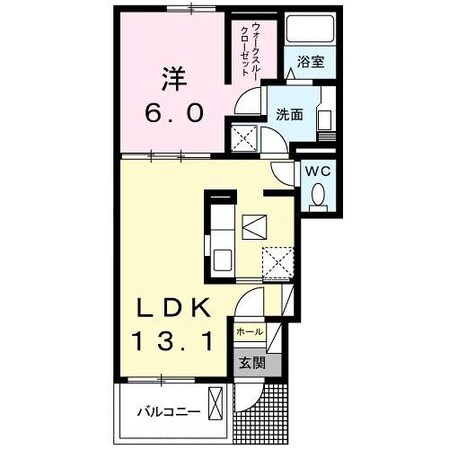 クラール吉野川　Ｂの物件間取画像